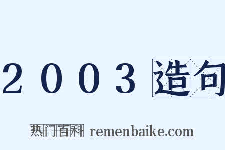 2003造句是什么意思的图片